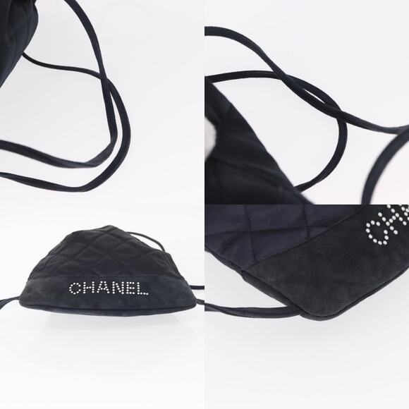 Chanel Matelasse Backpack Satin Navy CC - Picture 4 of 7